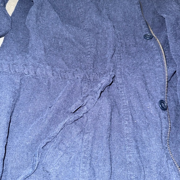 Love Tree Linen Blend Jacket – Navy – Women’s Size Large – Adjustable Waist - Picture 3 of 6